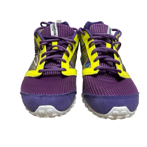 Reebok Realflex Running Shoes Women Size 10 Scream Purple Yellow Graphics - Picture 3 of 12
